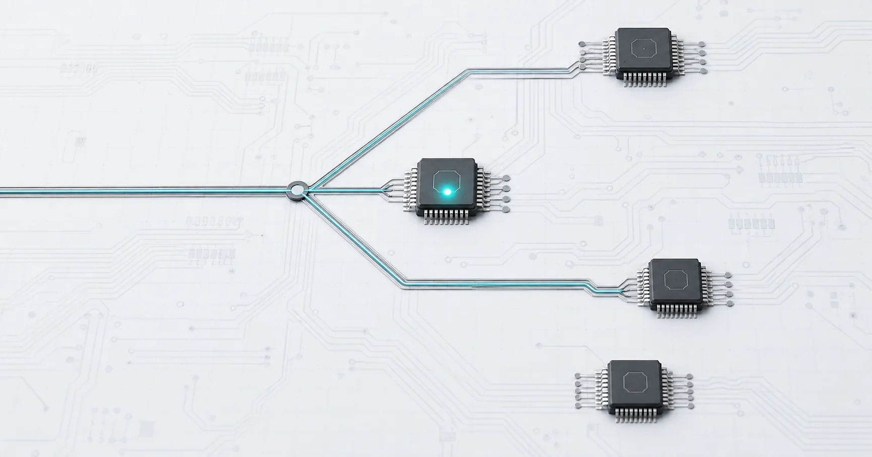 PCB devresi üzerinde tek IP adresinden dört coğrafi düğüme dağılan anycast yönlendirme topolojisi