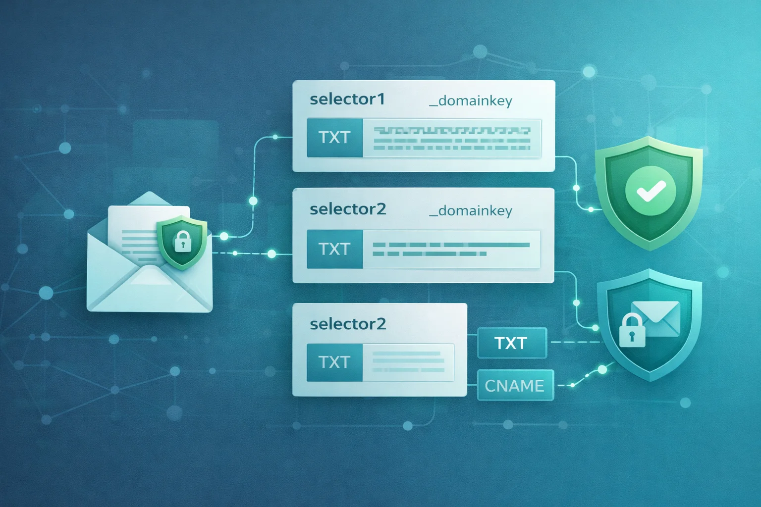 DKIM kaydı kurulumu ve selector yapısı