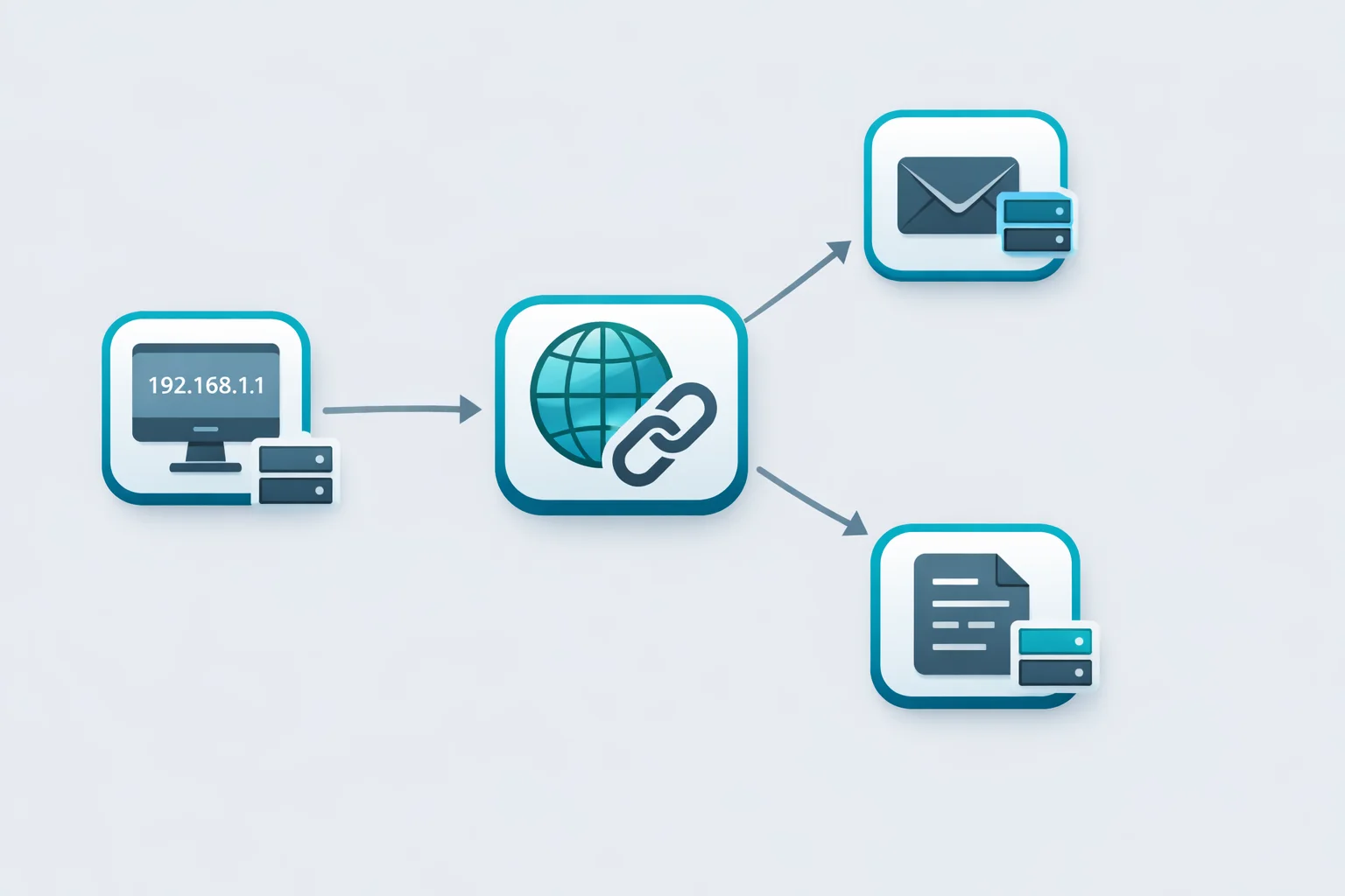 DNS kayıt türleri görsel temsili