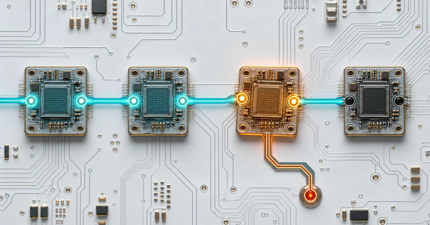 DNSSEC doğrulama zincirinde orta katmanda kopukluk gösteren hata teşhis illüstrasyonu