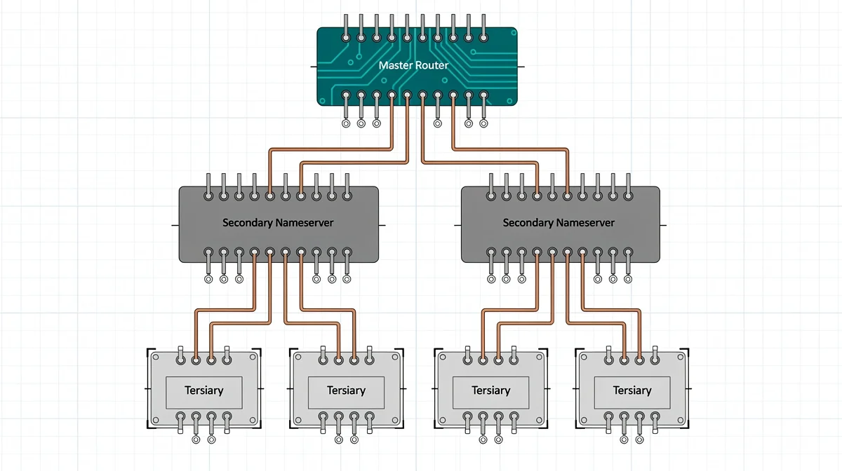 NS kaydı ve zone delegation DNS hiyerarşisi