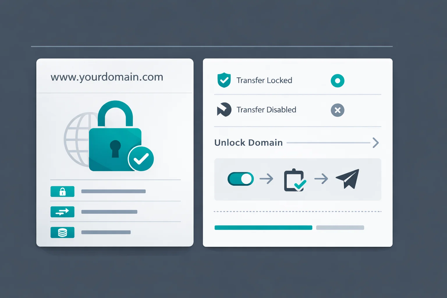 Registrar lock ve transfer kilidi kontrolü