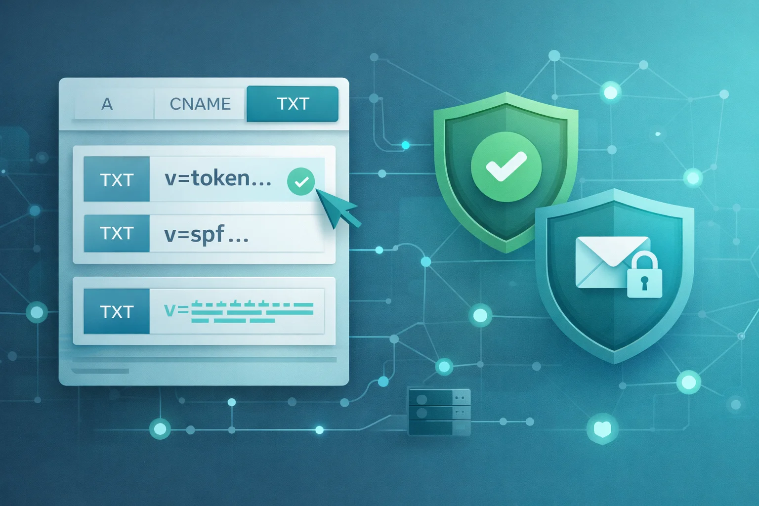 TXT kaydı ile domain doğrulama ve e-posta doğrulama kullanımı