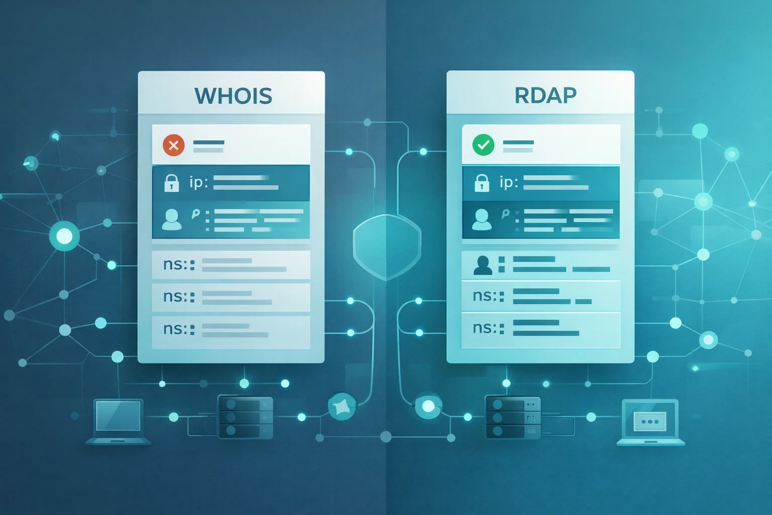 WHOIS ve RDAP kayıt verisi görünümü